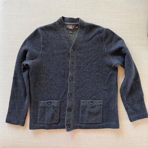 RRL by Ralph Lauren Men's Gray Cardigan Sweater